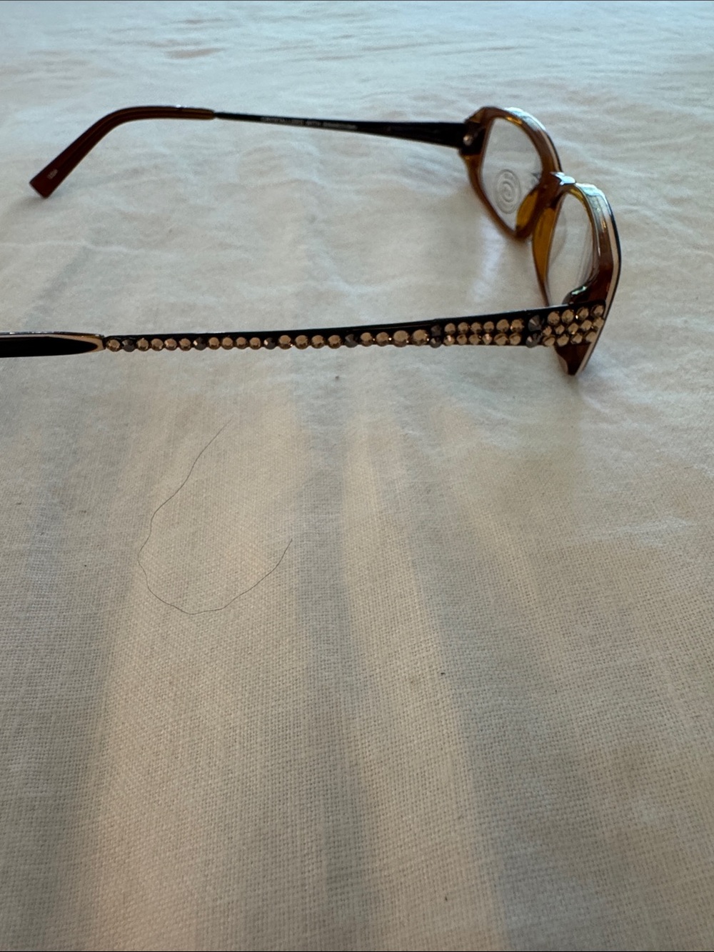 Jimmy Crystal Reading Glasses in Dark Brown - +2.50 - Picture 2 of 3